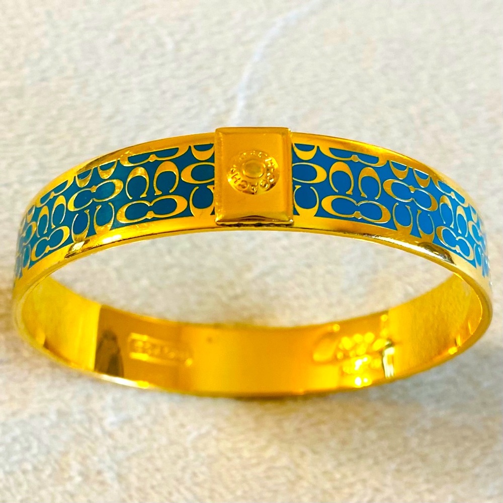 Coach Monogram Turquoise Bangle
